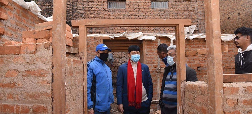 काठमाडौ महानगरपालिको २ करोड ८५ लाख खर्चमा आगँ छेँ पुनःनिर्माण गर्दै