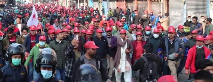 काठमाडौंमा ओली समूहले आज शक्ति प्रदर्शन गर्दै