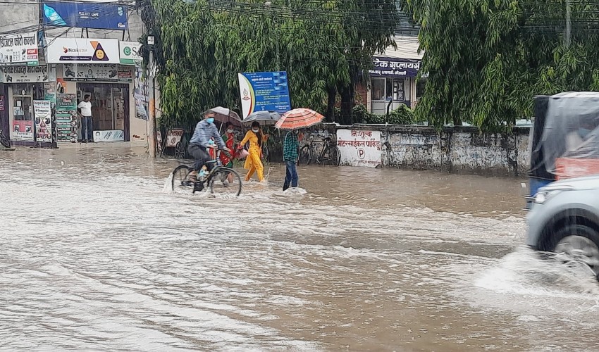 आज दिउँसो धेरै भारी वर्षा हुने,सतर्क रहन अनुरोध